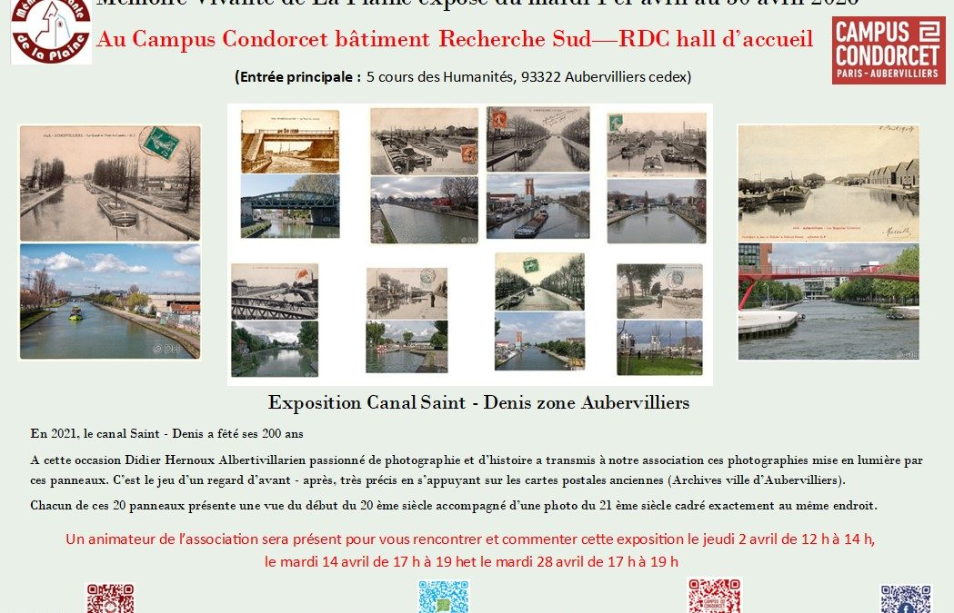 Exposition Canal Saint – Denis zone Aubervilliers